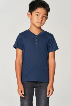 Cheap Boys Bella Jersey Short Sleeve Henley With Cocount Buttons Kids/BOY Boys