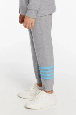 Clearance Boys Heather Grey No Side Seam Jogger With Strapping Kids/BOY Boys