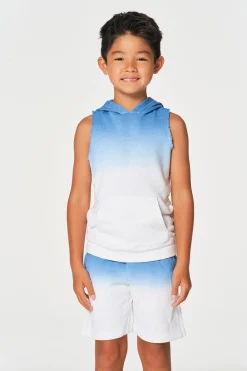 Store Boys Linen French Terry Sleeveless Muscle Pullover Hoodie Kids/BOY Boys