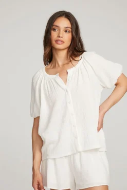Best Sale Brentwood White Blouse Women Loungewear|Tops