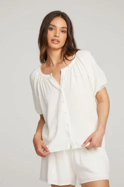 Best Sale Brentwood White Blouse Women Loungewear|Tops