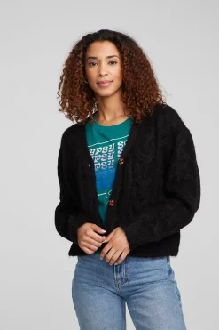 Online Bridge Black Onyx Cardigan Women Loungewear|Tops