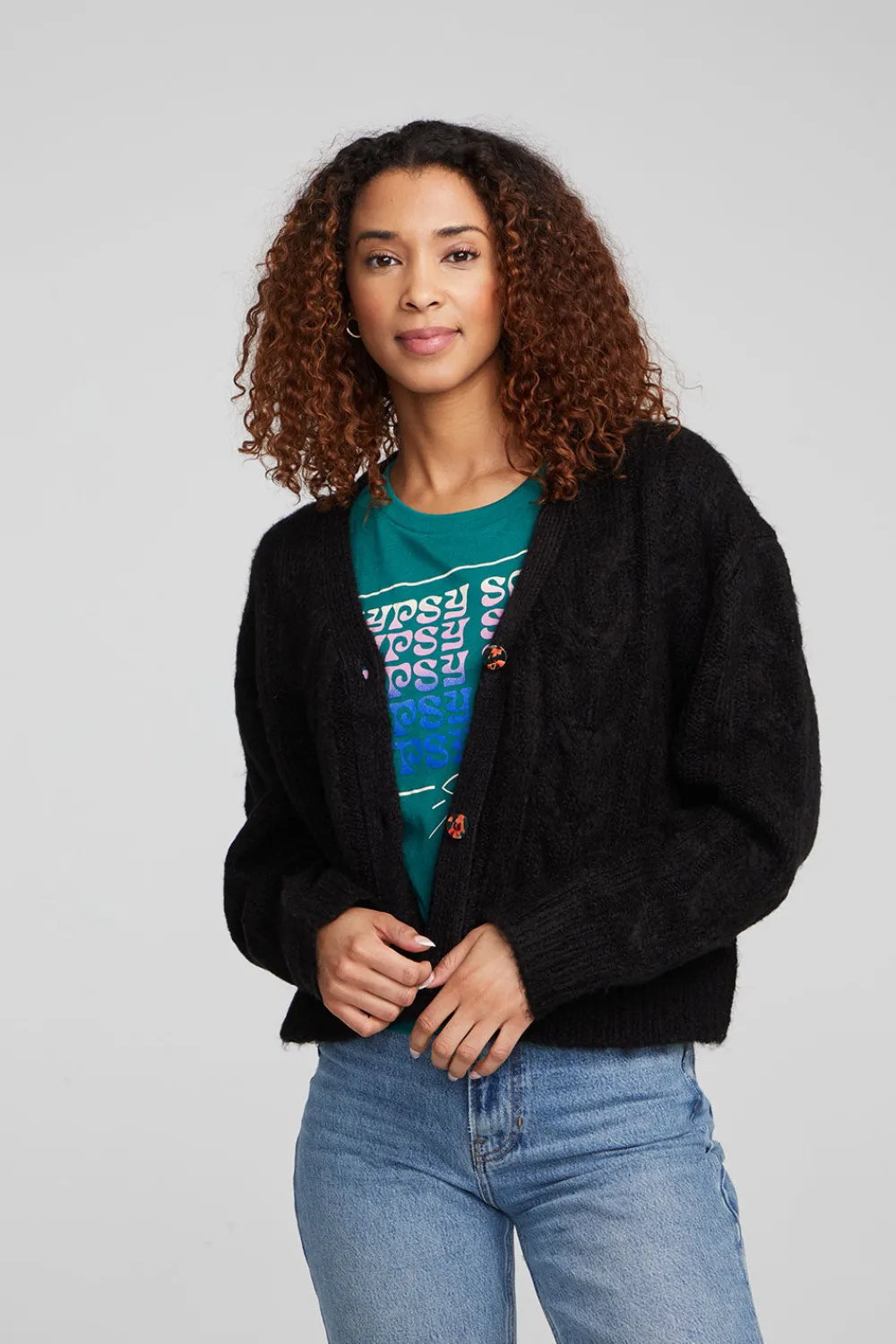 Online Bridge Black Onyx Cardigan Women Loungewear|Tops