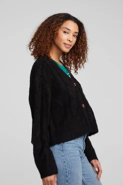 Online Bridge Black Onyx Cardigan Women Loungewear|Tops