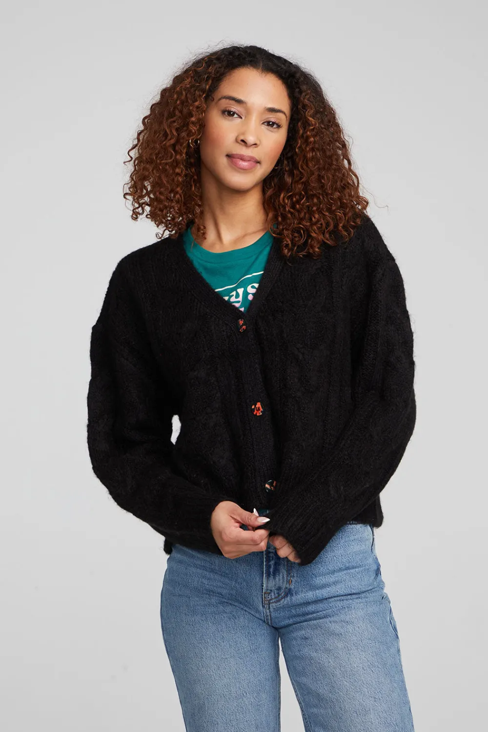 Online Bridge Black Onyx Cardigan Women Loungewear|Tops