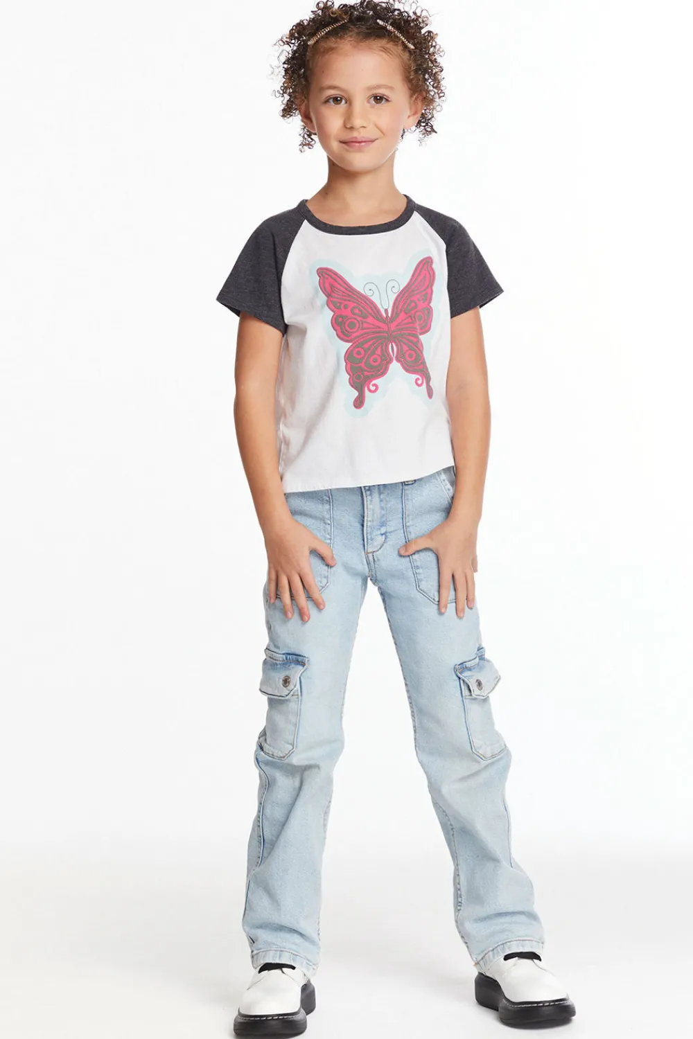 Online Butterfly Girls Tee Kids Girls
