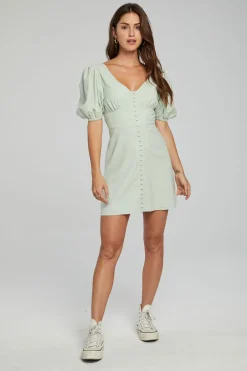Store Calamigos Mini Dress - Sage Women Loungewear|Dresses