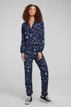 Best Cali All Over Icons Henley Top Women Loungewear|Graphics