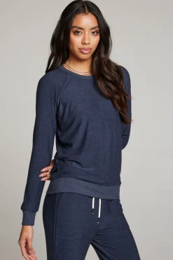 Cheap Canopy Long Sleeve Raglan Pullover Women Loungewear|Tops
