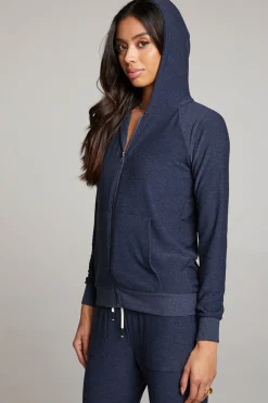 Discount Canopy Long Sleeve Raglan Zip Up Hoodie Women Outerwear|Loungewear