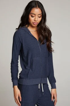 Discount Canopy Long Sleeve Raglan Zip Up Hoodie Women Outerwear|Loungewear