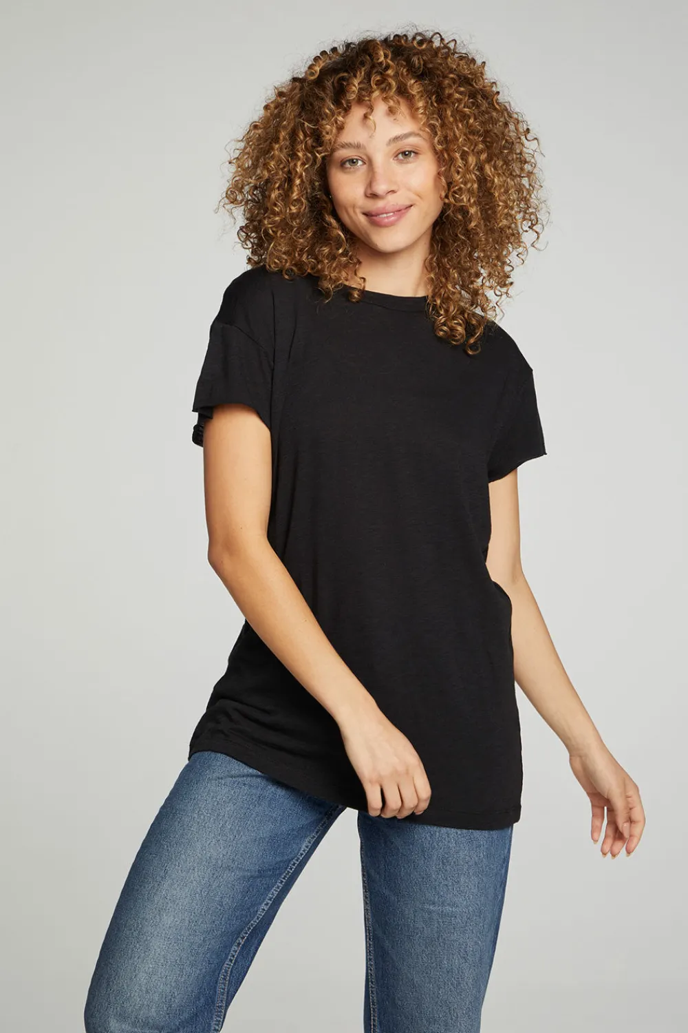 Clearance Cap Sleeve Crew Neck Tee Women Tops