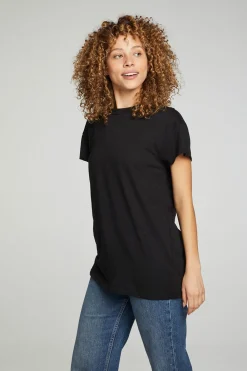 Clearance Cap Sleeve Crew Neck Tee Women Tops