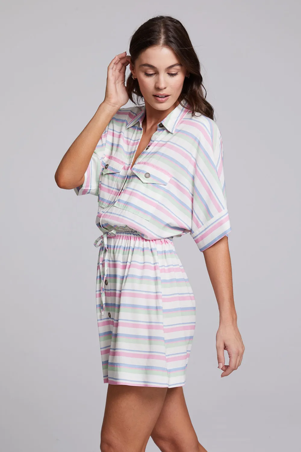 Cheap Carmela Positano Stripe Mini Dress Women Loungewear|Dresses