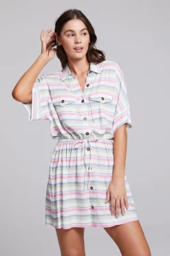 Cheap Carmela Positano Stripe Mini Dress Women Loungewear|Dresses
