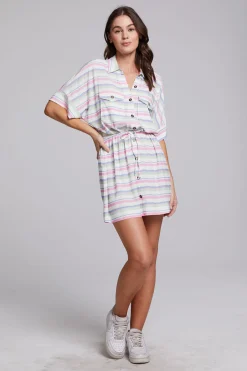 Cheap Carmela Positano Stripe Mini Dress Women Loungewear|Dresses