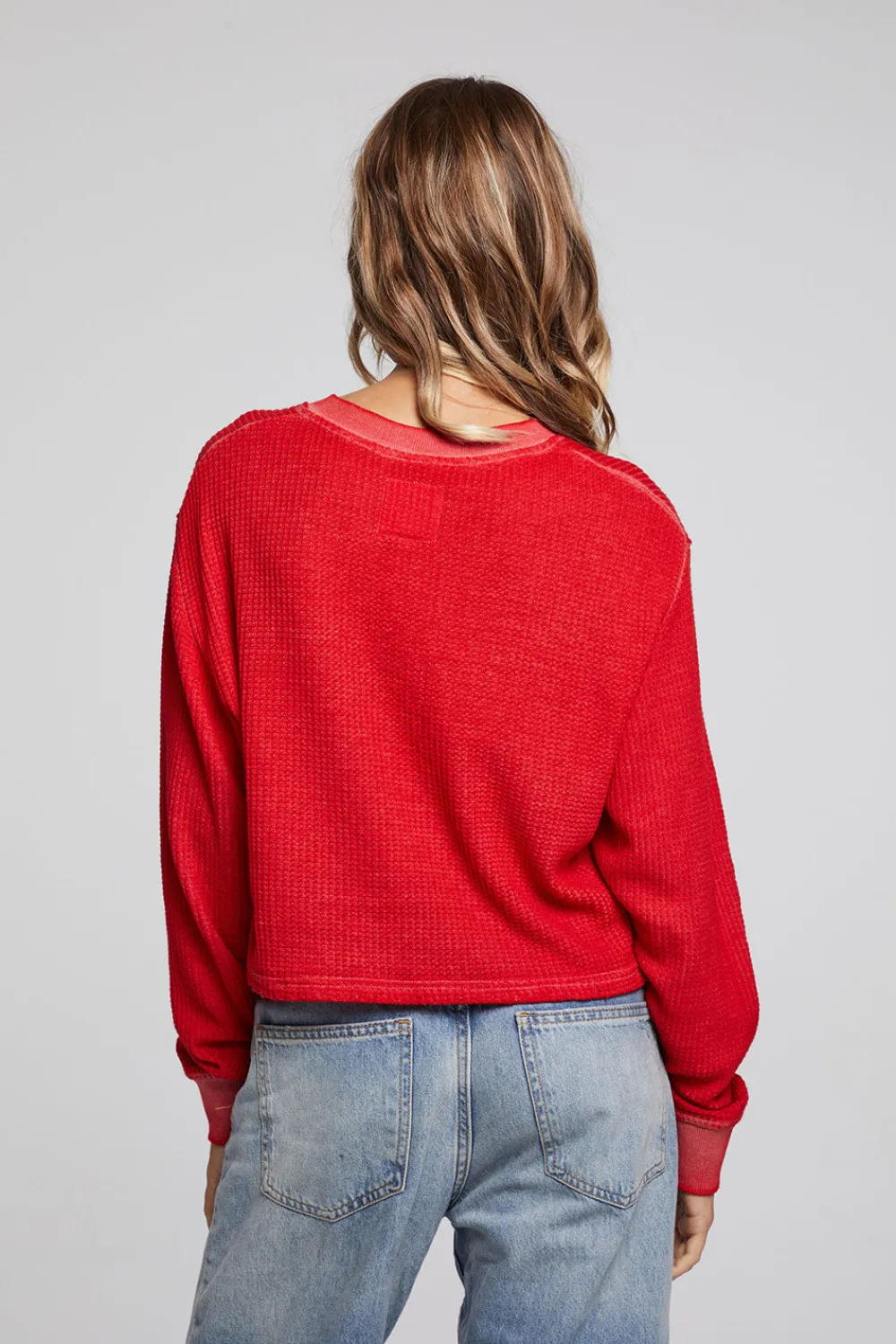 Cheap Casey Crimson Henley Women Loungewear|Tops