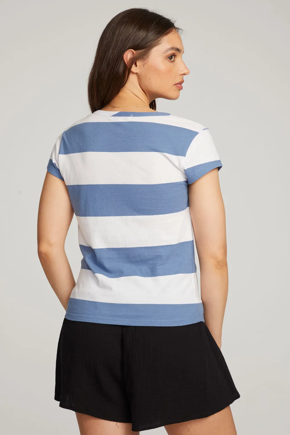 Cheap Chandler Vintage Blue Stripe Tee Women Loungewear|Tops