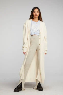 Discount Chenille Sweater Knit Button Down Long Cardigan Women Outerwear|Loungewear