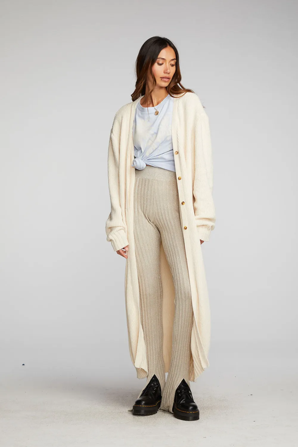 Discount Chenille Sweater Knit Button Down Long Cardigan Women Outerwear|Loungewear