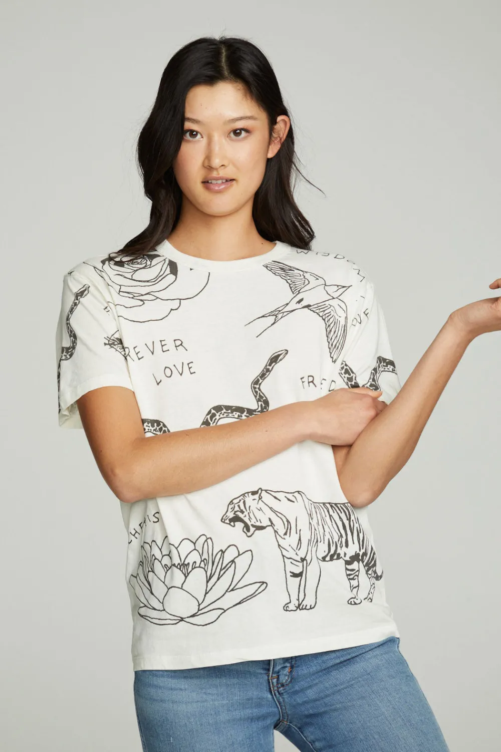 Fashion Cherish Forever Crew Tee Women Graphics|Tops