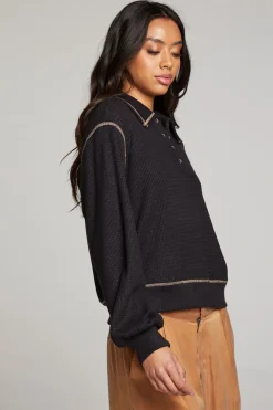 Cheap Church Licorice Long Sleeve Women Loungewear|Tops