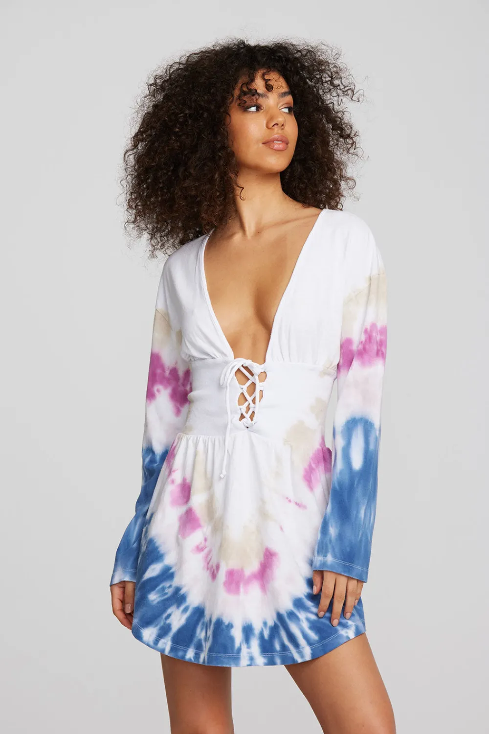 Discount Coast Cotton Jersey Long Sleeve Mini Dress Women Dresses