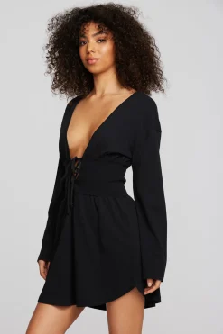 Shop Coast Cotton Jersey Long Sleeve Mini Dress Women Dresses