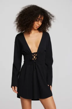 Shop Coast Cotton Jersey Long Sleeve Mini Dress Women Dresses
