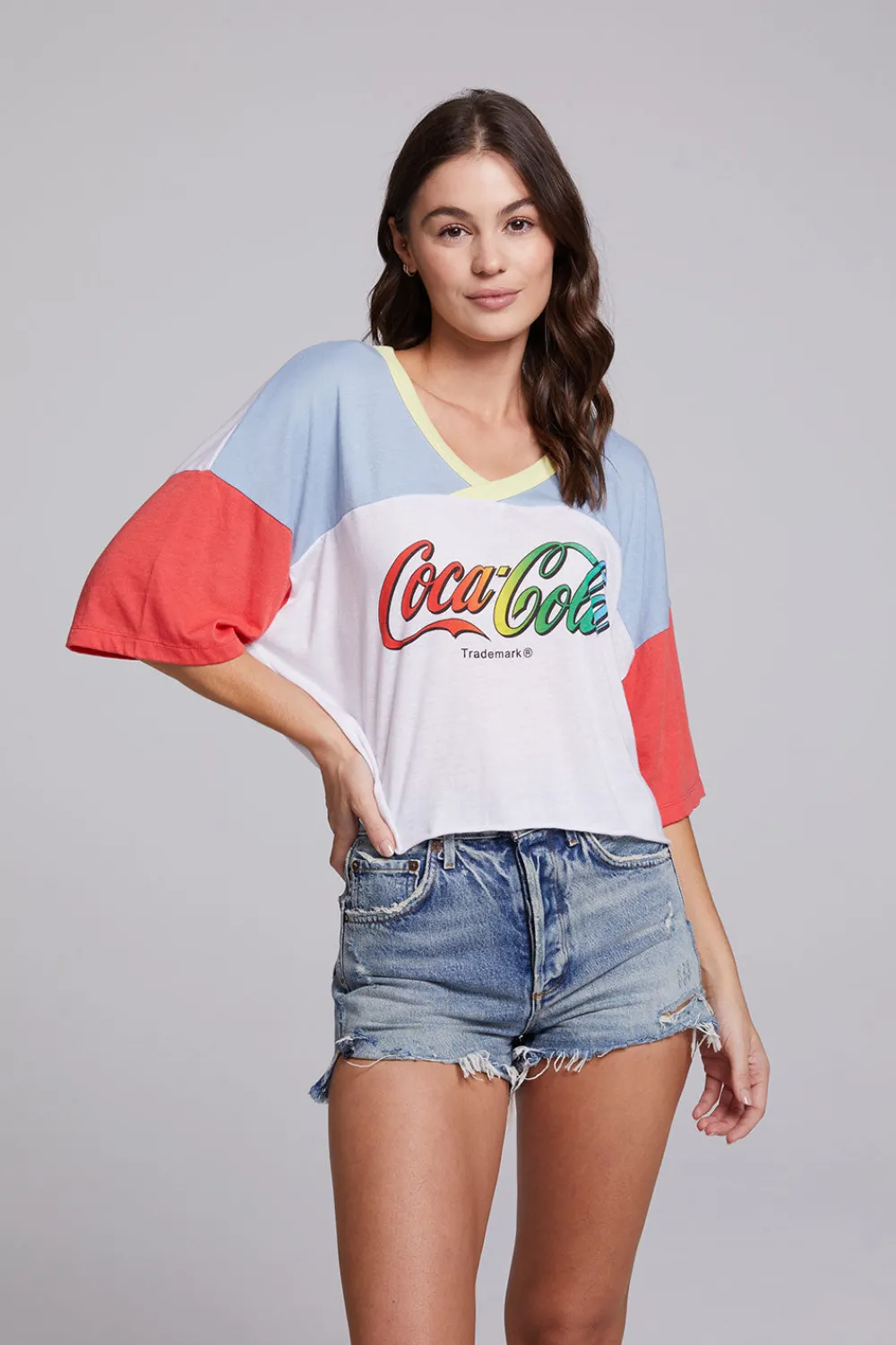 Cheap Coca-Cola Rainbow Logo Levi Tee Women Loungewear|Graphics
