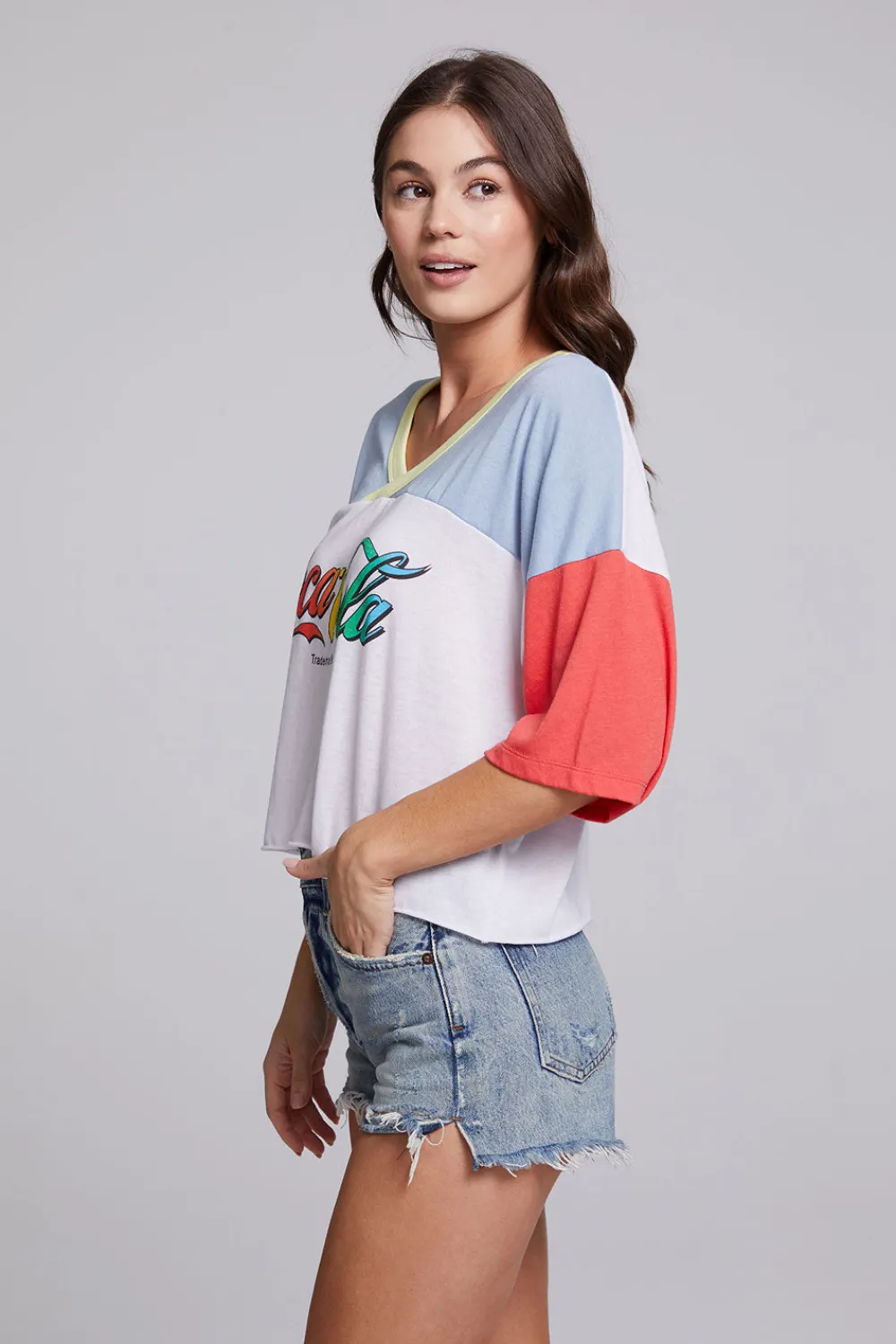 Cheap Coca-Cola Rainbow Logo Levi Tee Women Loungewear|Graphics