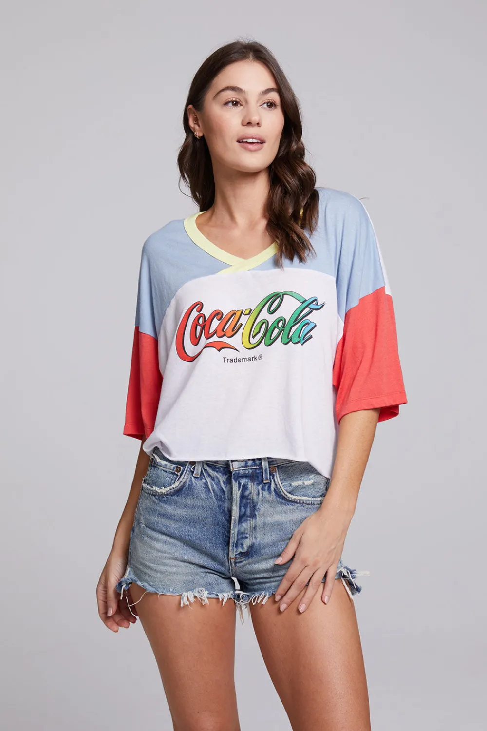 Cheap Coca-Cola Rainbow Logo Levi Tee Women Loungewear|Graphics