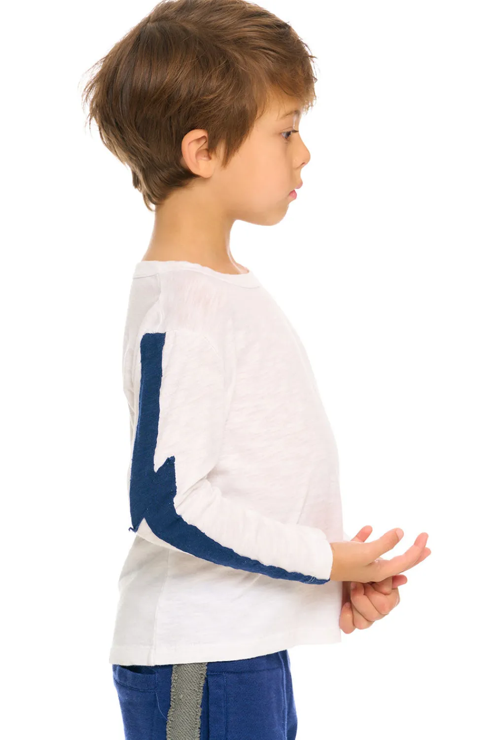 Clearance Color Blocked Crewneck Bolt Long Sleeve Tee Kids/BOY Boys