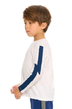 Clearance Color Blocked Crewneck Bolt Long Sleeve Tee Kids/BOY Boys