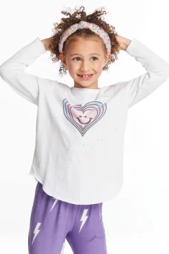 Shop Colorful Heart Girls Long Sleeve Kids Girls