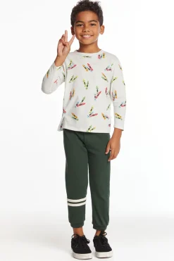 Cheap Coloring Time Boys Long Sleeve Crew Neck Tee Kids/BOY Boys