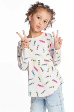 Discount Coloring Time Girls Long Sleeve Kids Girls