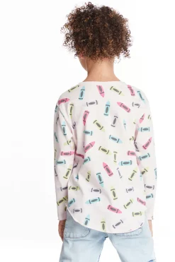 Discount Coloring Time Girls Long Sleeve Kids Girls