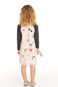 Flash Sale Cool Icons Dress Kids Girls