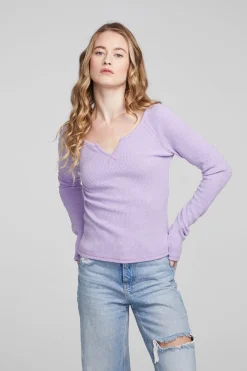 Online Cooper Digital Lavender Long Sleeve Women Loungewear|Tops