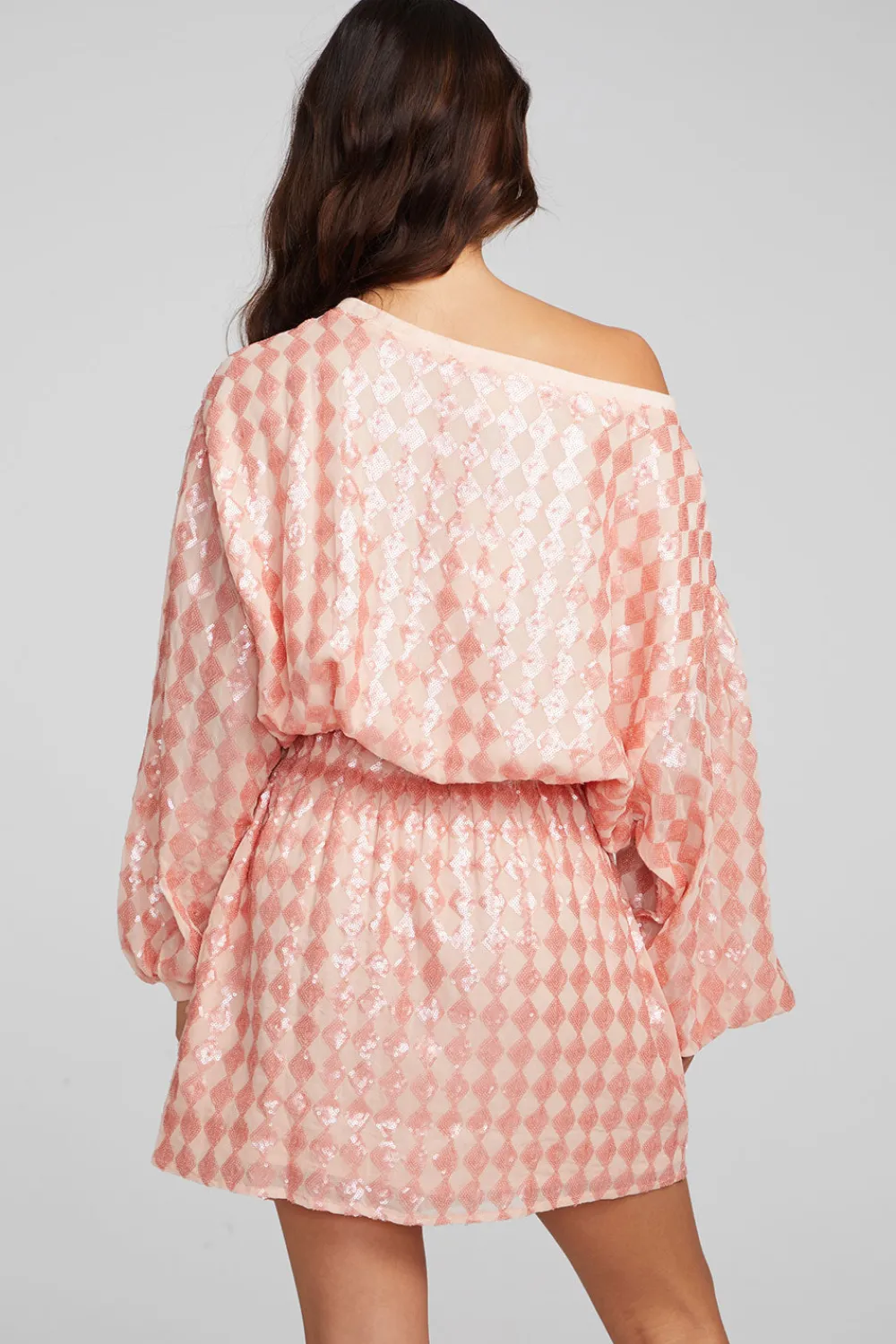Clearance Cooper Long Sleeve Mini Dress Embellished Check Women Loungewear|Dresses