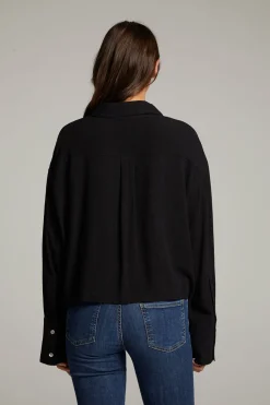 Discount Coral True Black Button Up Top Women Loungewear|Tops
