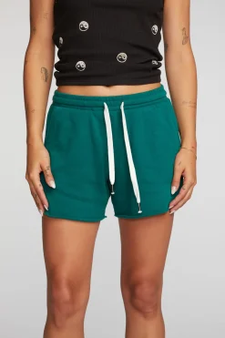 Hot Cotton Fleece Shorts With Shoestring Tie Women Bottoms