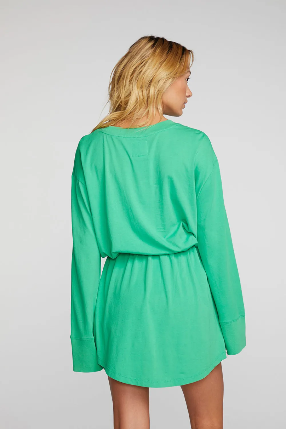 Store Cotton Jersey Mini Dress With Wide Sleeves Women Loungewear|Dresses