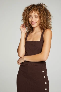 Clearance Cropped Cami Sweater Tank Women Outerwear|Tops