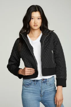 Clearance Cropped Hooded Jacket With Rib Women Outerwear|Tops