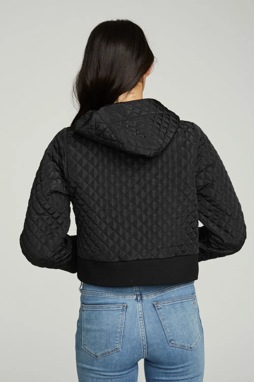 Clearance Cropped Hooded Jacket With Rib Women Outerwear|Tops