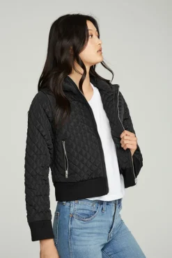 Clearance Cropped Hooded Jacket With Rib Women Outerwear|Tops