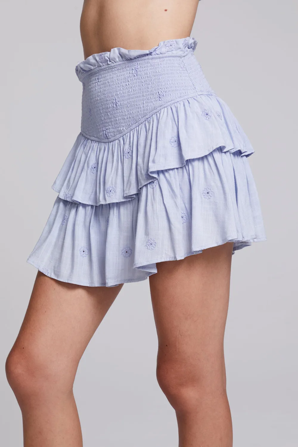Discount Cruz Faded Denim Blue Mini Skirt Women Loungewear|Bottoms