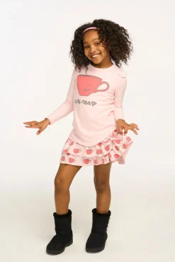 Store Cute Tea Long Sleeve Tee Kids Girls